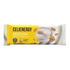 Galletita sin TACC Nuez bañada en chocolate blanco — Celienergy