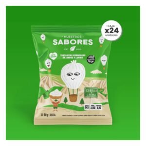 Tostadas horneadas de arroz y lupino sabor cebolla y crema — N. Sabores