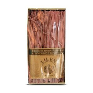 Fideos Lilen de morrón y remolacha